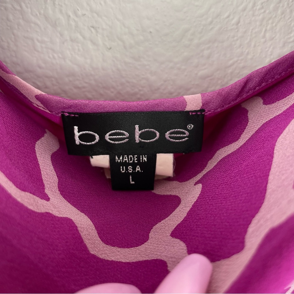 Vintage Y2K Bebe Silk Tank Top Blouse - Picture 3 of 5